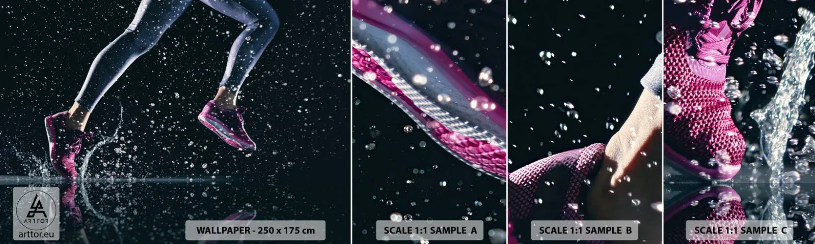 Mostră de Tapet Standard Eco - Cât de mult puteți - Sport, Jogging, Alergare - 100x30 cm