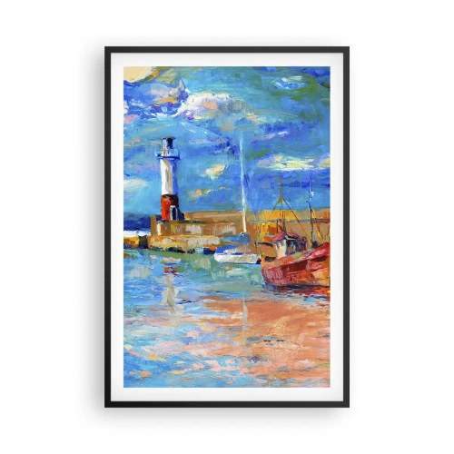 Poster în ramă neagră - După-amiază în golful de curcubeu - 61x91 cm