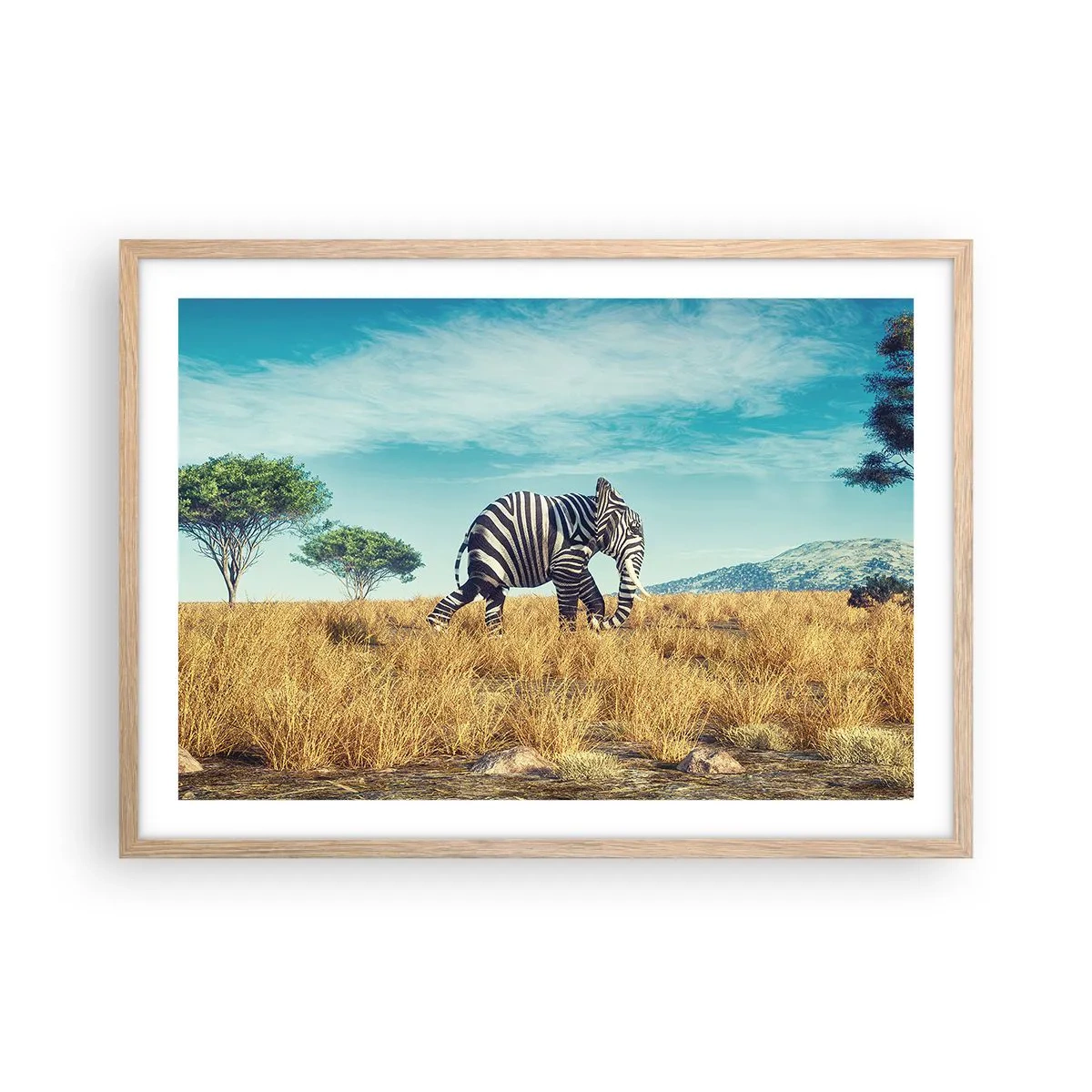 Poster în ramă de stejar deschis - Griul nu mai este la modă - 70x50 cm