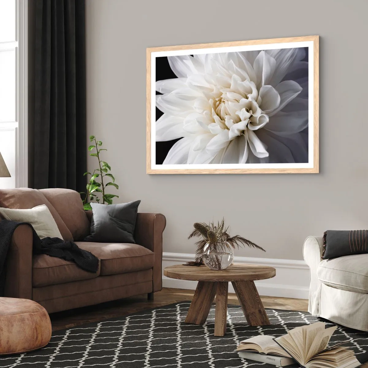 Poster în ramă de stejar deschis - Dimineața miresei - 40x30 cm