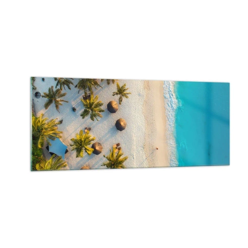 Tablou pe sticlă - Bun venit în paradis - 100x40 cm