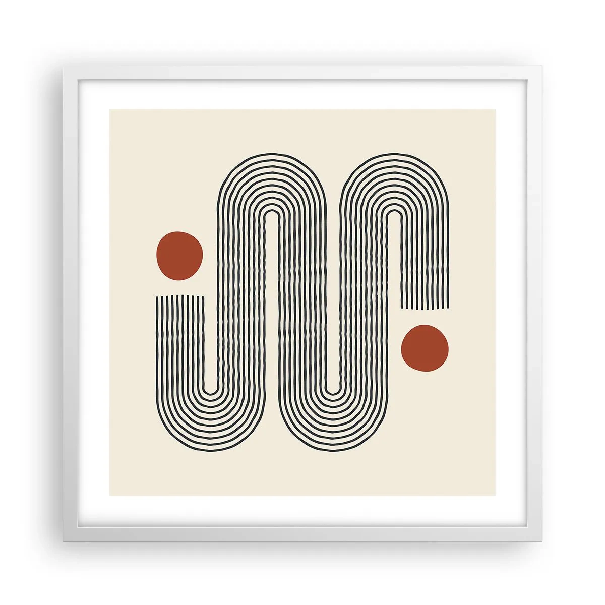 Poster în ramă albă - De la început până la sfârșit - 50x50 cm