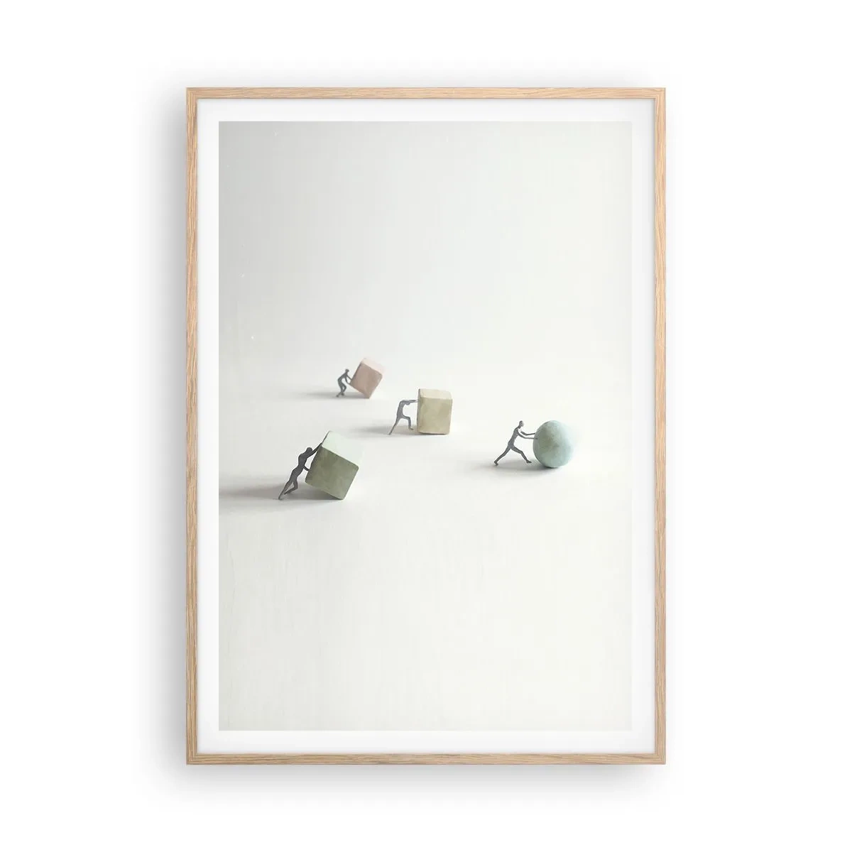 Poster în ramă de stejar deschis - Viața însăși - 70x100 cm