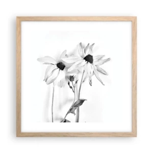 Poster în ramă de stejar deschis - Nimeni nu vrea să fie singur - 40x40 cm