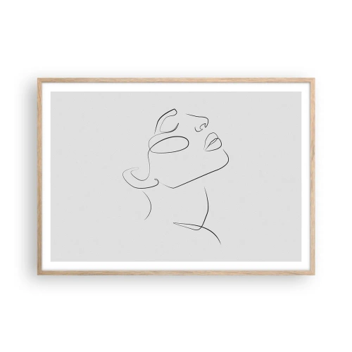 Poster în ramă de stejar deschis - Meandrele unui vis - 100x70 cm