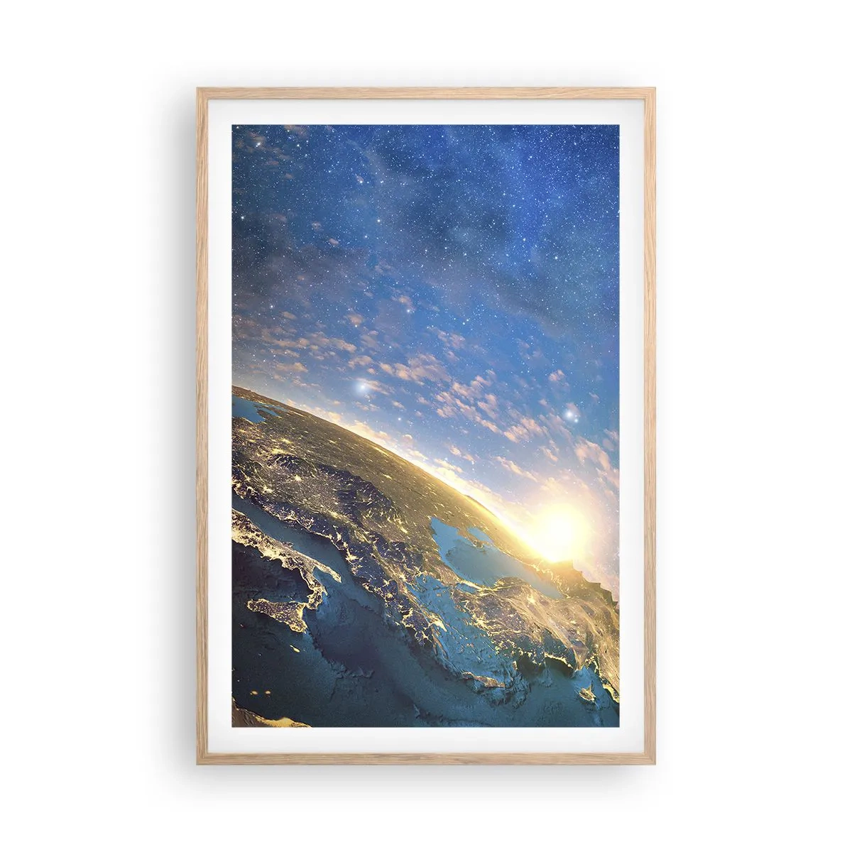 Poster în ramă de stejar deschis - Să ne privim de la distanță - 61x91 cm