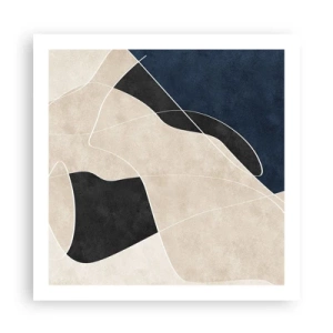 Poster - Compoziție abstractă - contrast de culori - 60x60 cm