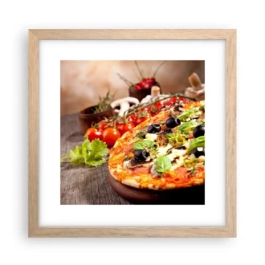 Poster în ramă de stejar deschis - Din ingredient teluric - 30x30 cm