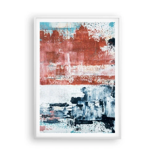 Poster în ramă albă - Jumi-juma abstract - 70x100 cm