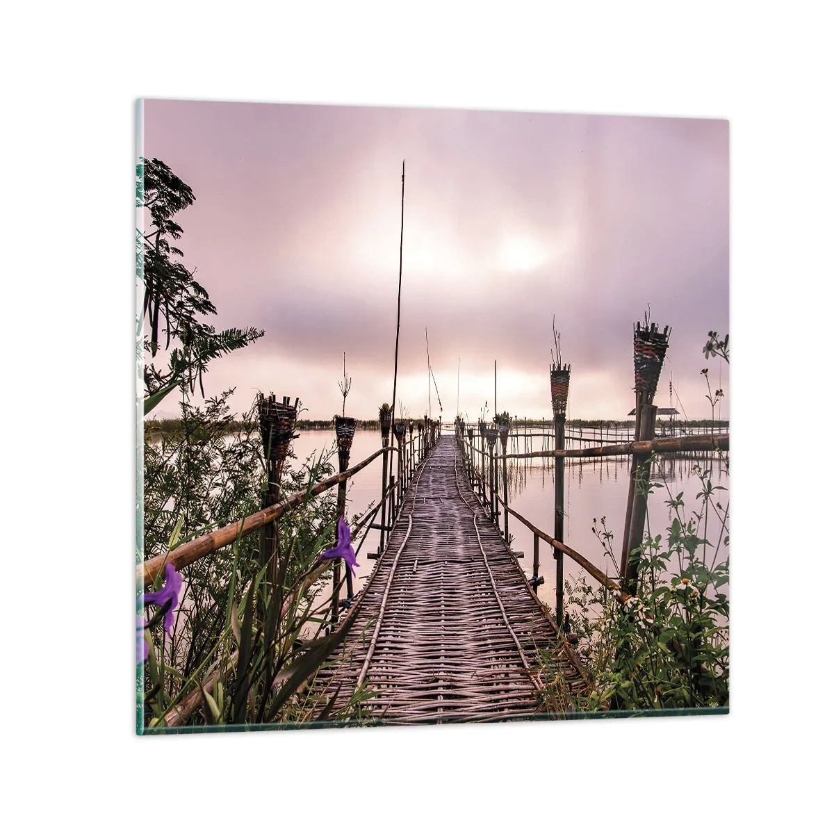 Tablou pe sticlă - Pacea și liniștea Asiei - 50x50 cm