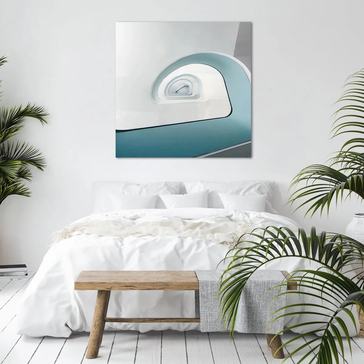 Tablou pe pânză - Până la fundul albastrului - 70x70 cm