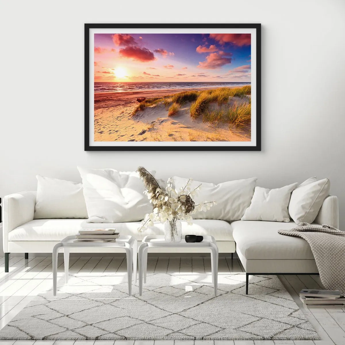 Poster în ramă neagră - Deja aerul de vară miroase - 70x50 cm