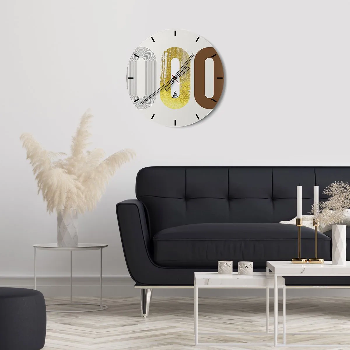 Ceas de perete - Ceas pe sticlă - Ooo! - 30x30 cm