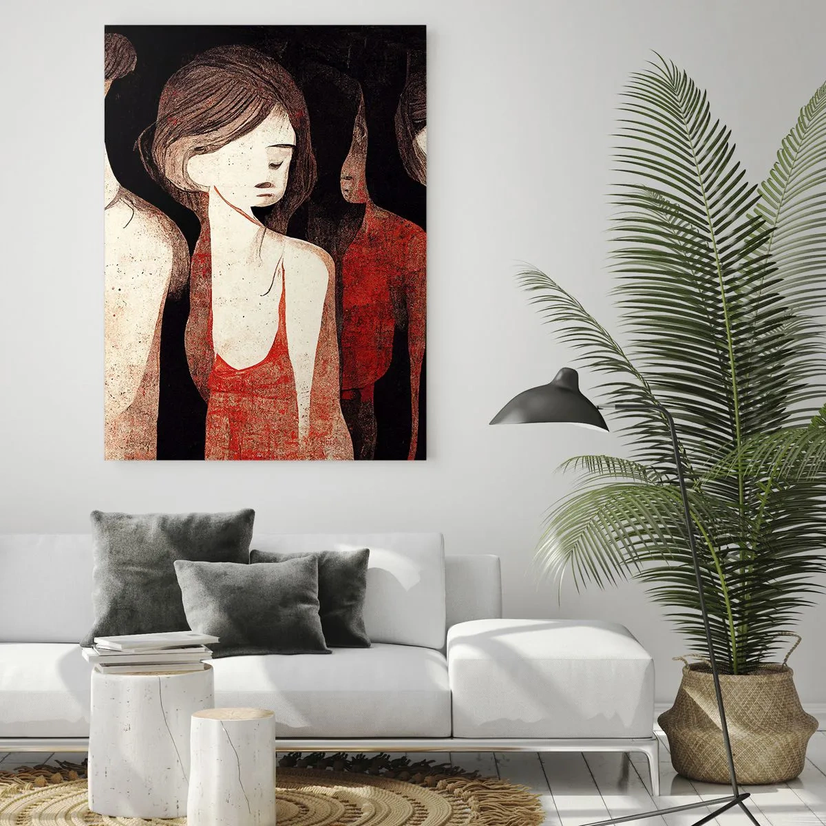 Tablou pe sticlă - Madonele întunericului - 50x70 cm