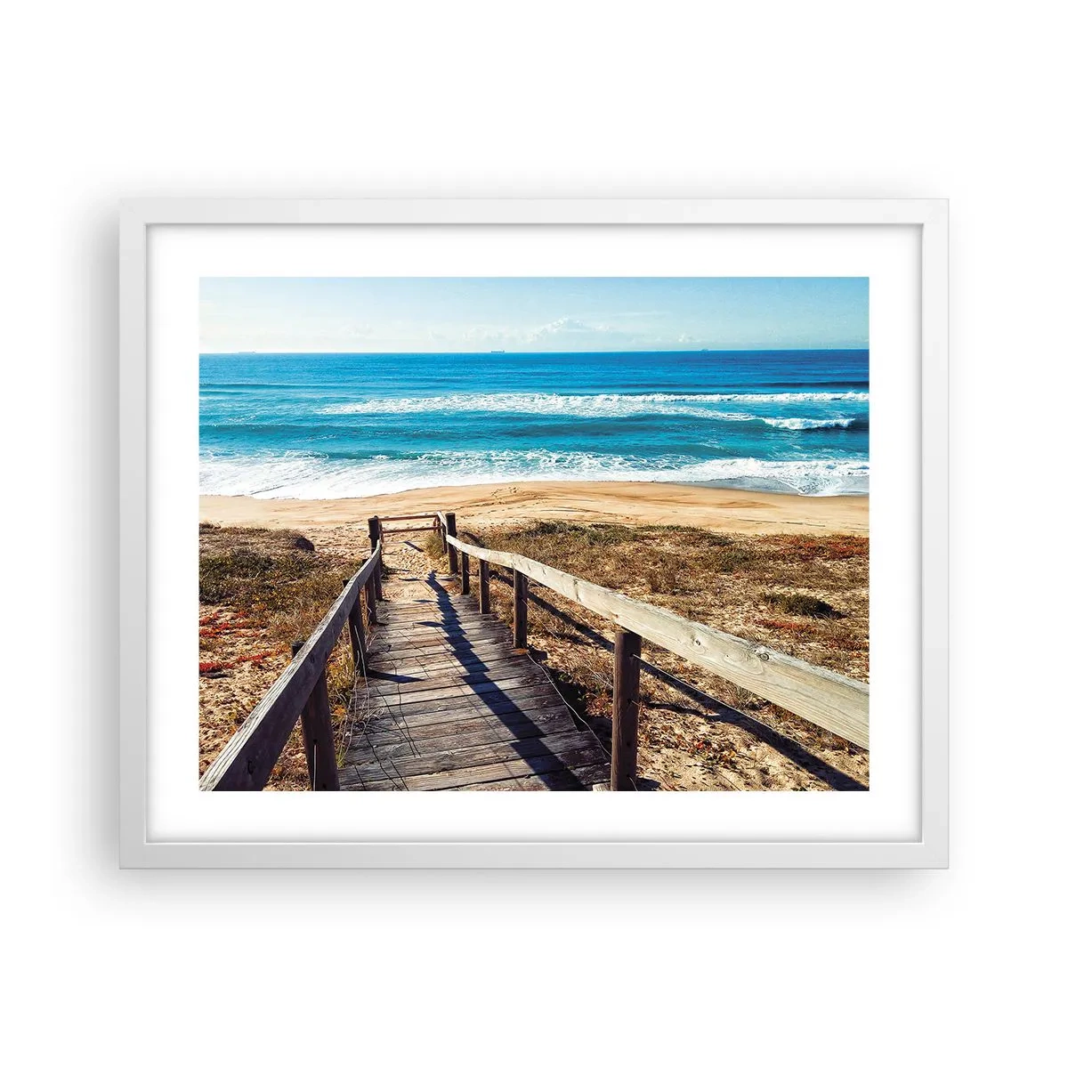 Poster în ramă albă - Aleargă! - 50x40 cm