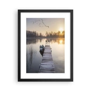 Poster în ramă neagră - O să mă întorc în curând - 30x40 cm