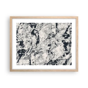 Poster în ramă de stejar deschis - Întrepătrunderea contrariilor - 50x40 cm