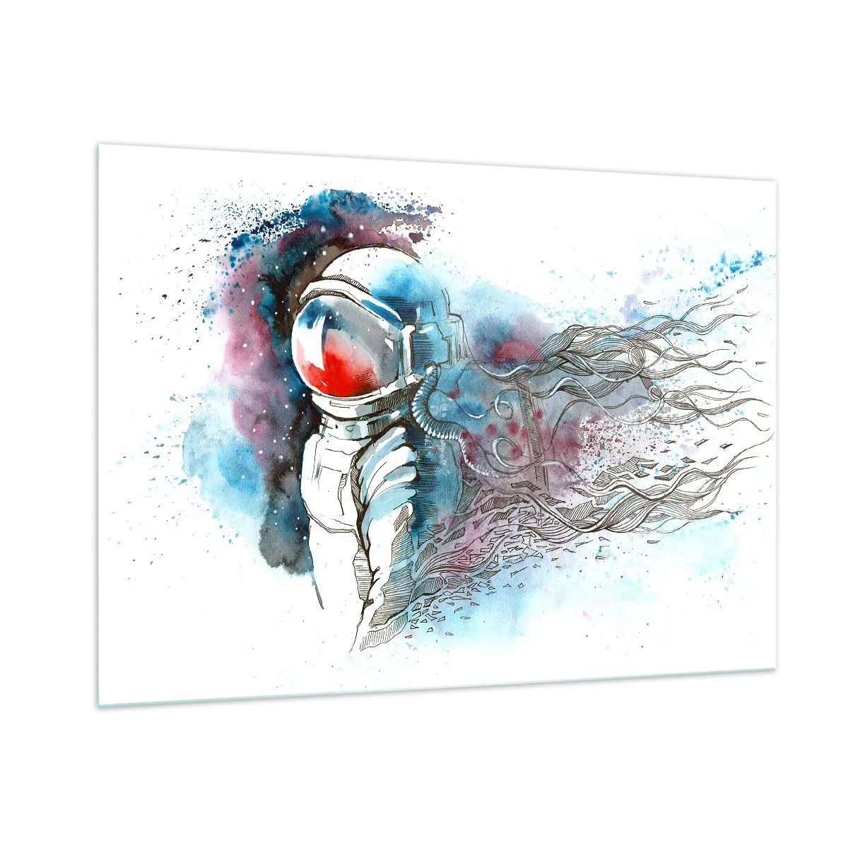 Tablou pe sticlă - Singur cu cosmosul - 100x70 cm