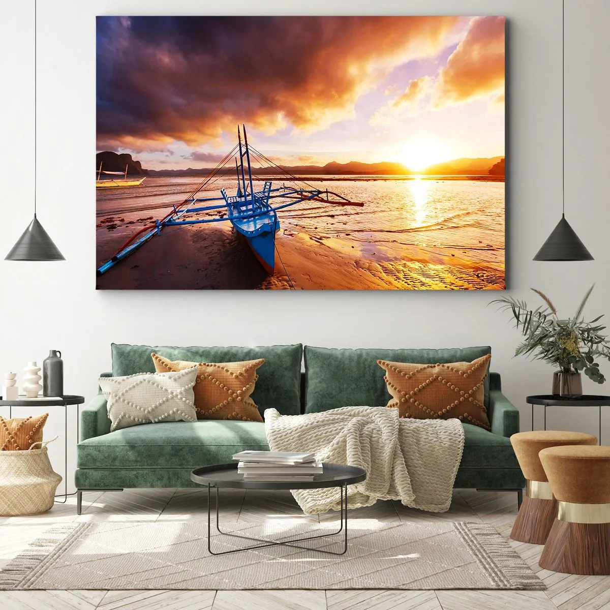 Tablou pe pânză - După o zi lungă, întindeți-vă pe nisip - 120x80 cm