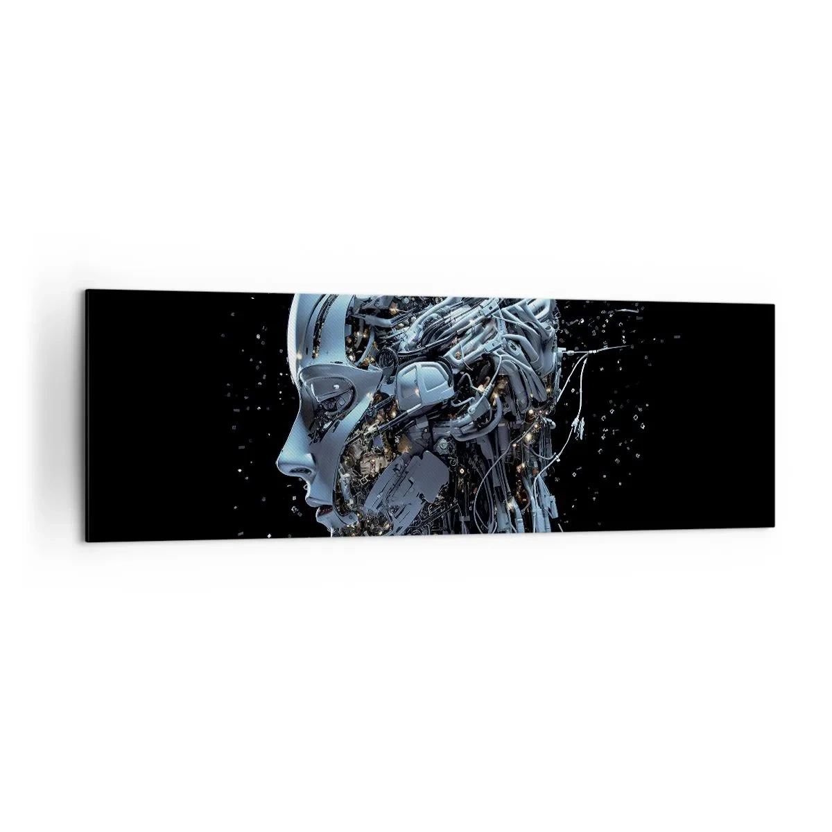 Tablou pe pânză - Tehnologia este o femeie - 160x50 cm