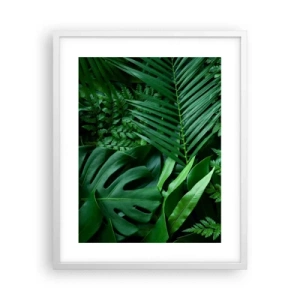 Poster în ramă albă - Înfășurate în verde - 40x50 cm