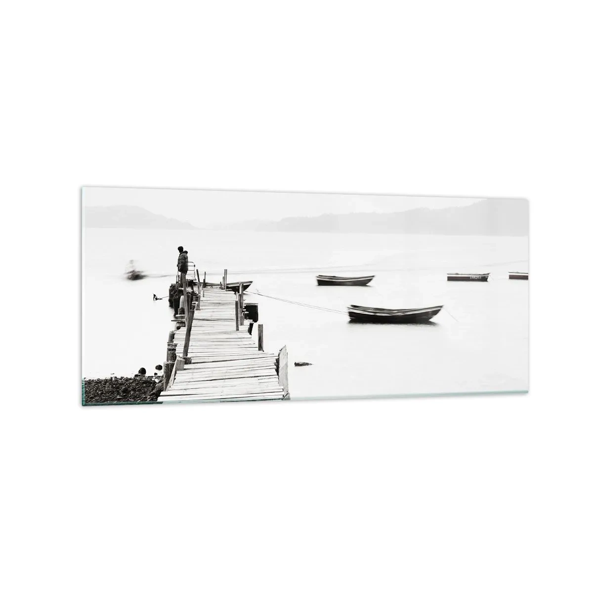 Tablou pe sticlă - Peste apă liniștită și limpede - 120x50 cm