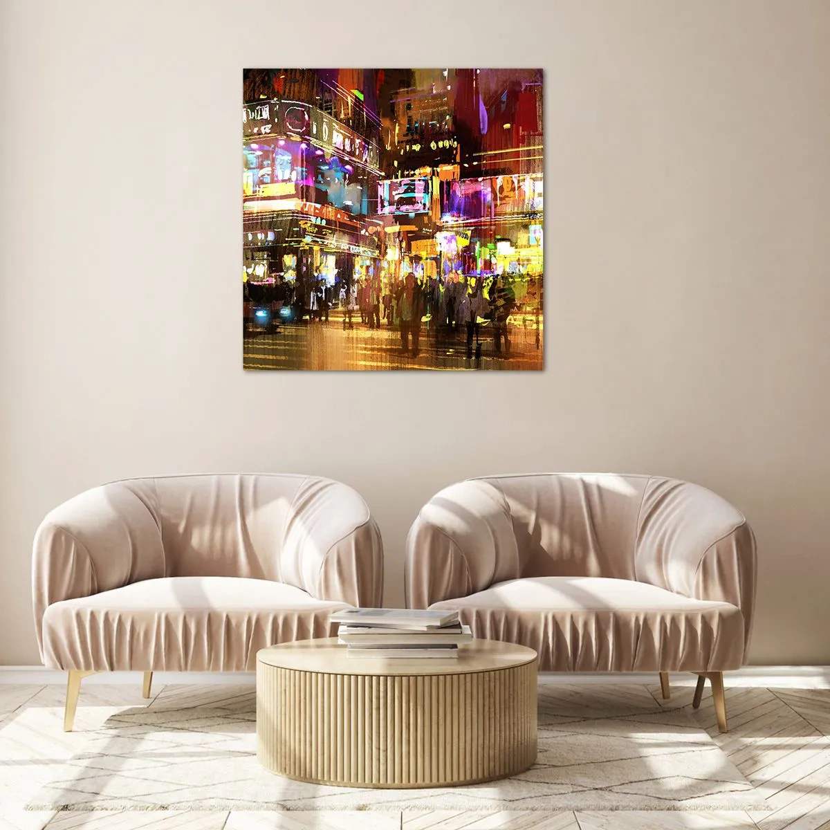 Tablou pe sticlă - Într-o mare de lumină - 60x60 cm