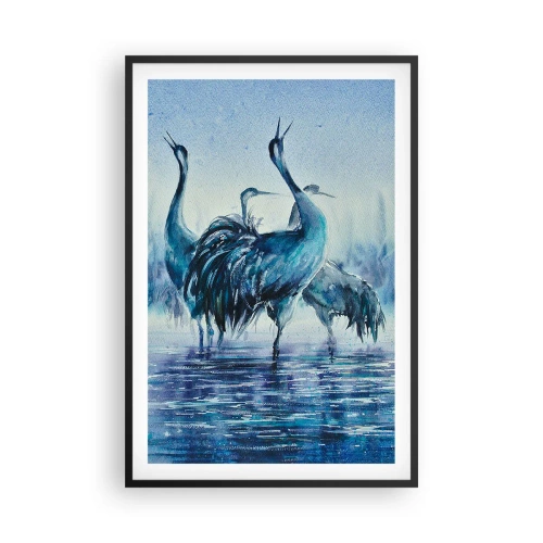 Poster în ramă neagră - Întâlnirea de dimineață - 61x91 cm