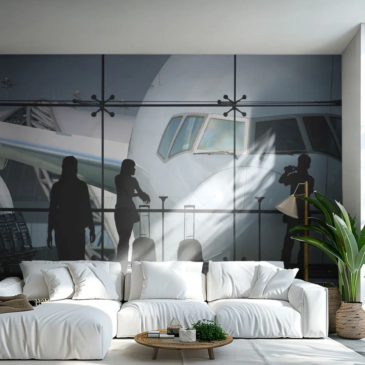 Tapet Premium Canvas - Vis a vis la aeroport - Avion, Aeroport, Călătorii - 350x256 cm