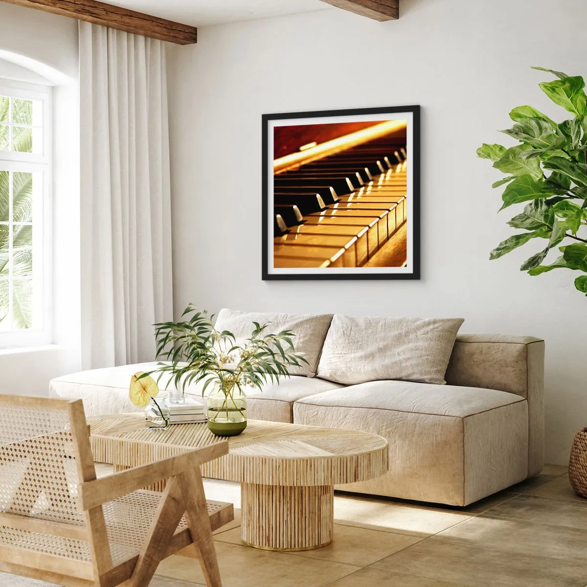 Poster în ramă neagră - Posibilități nelimitate - 30x30 cm