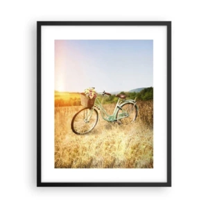 Poster în ramă neagră - Mă odihnesc aici un pic - 40x50 cm