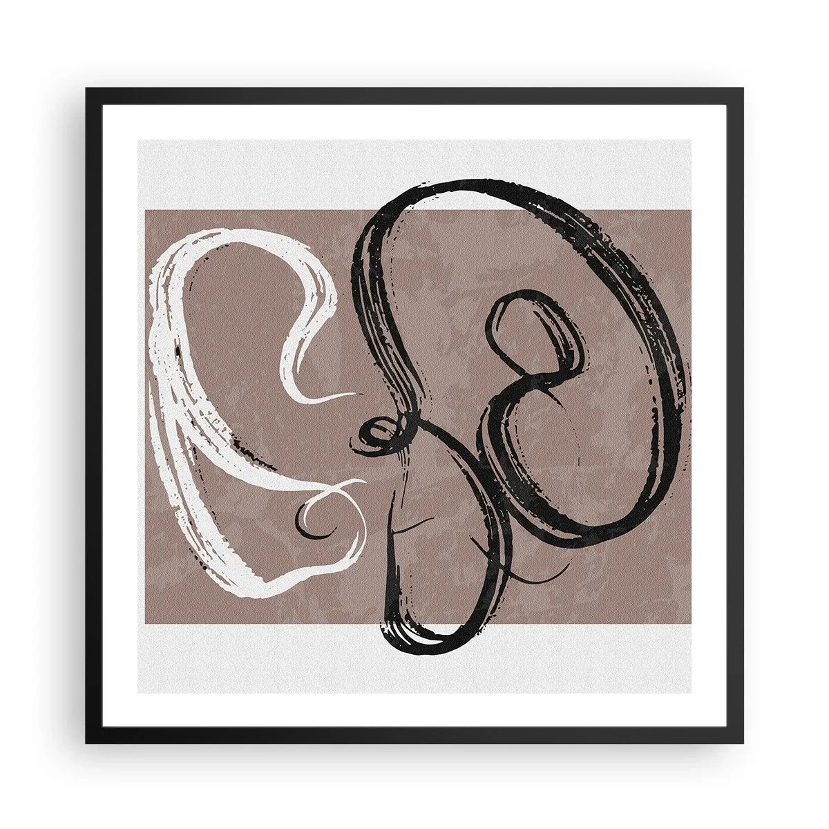 Poster în ramă neagră - Compoziția - căutarea plenitudinii - 60x60 cm