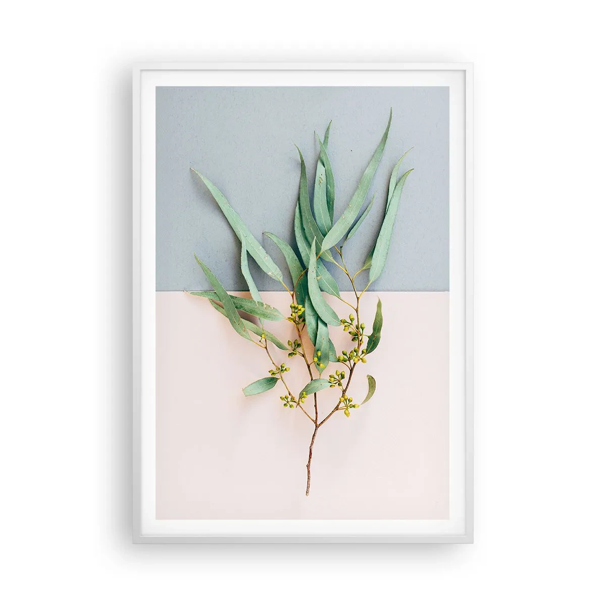 Poster în ramă albă - Subtilitate pastelată - 70x100 cm