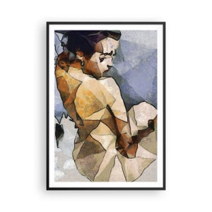 Poster în ramă neagră - Fata cubismică - 70x100 cm