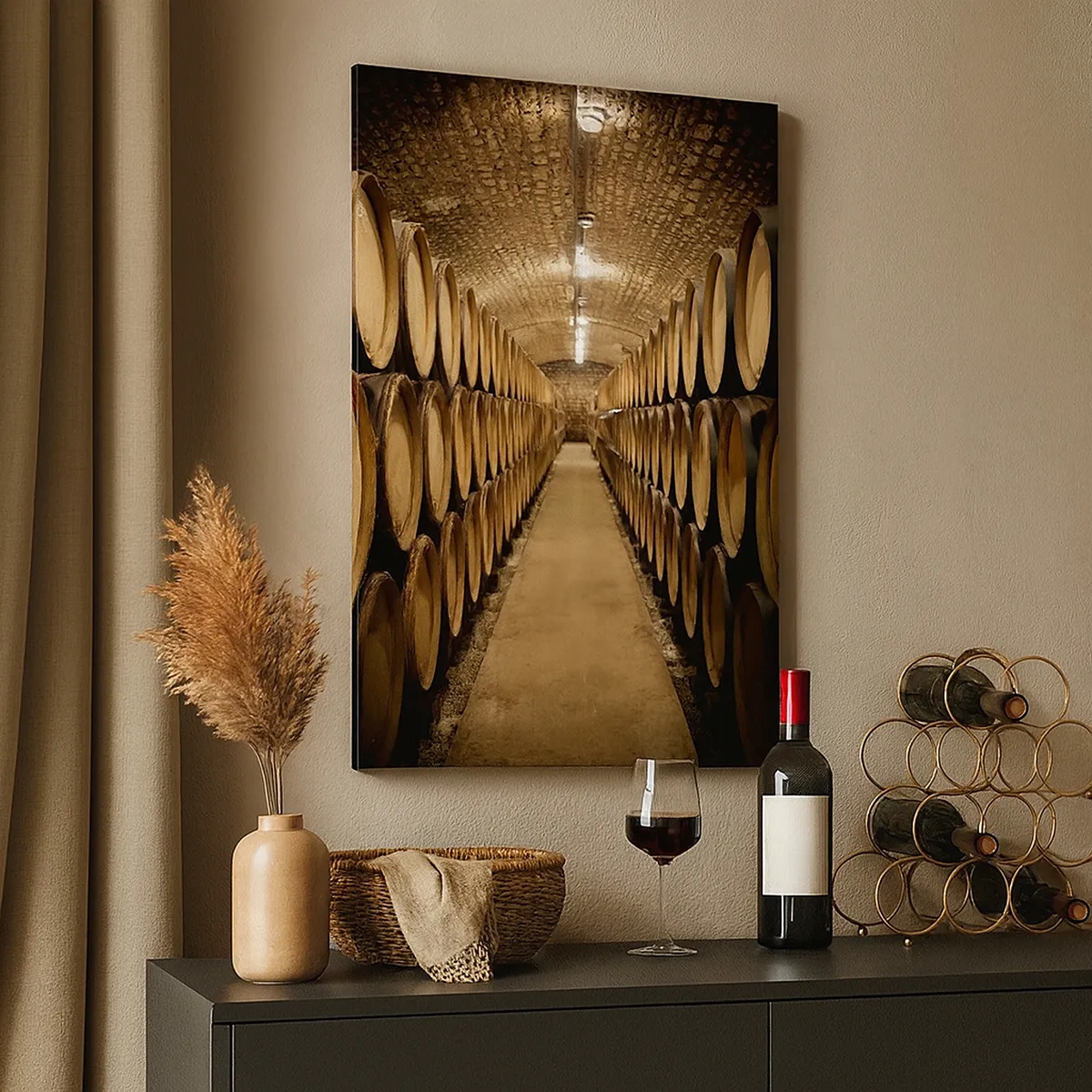 Tablou pe pânză - În pivniță de vin - 50x70 cm