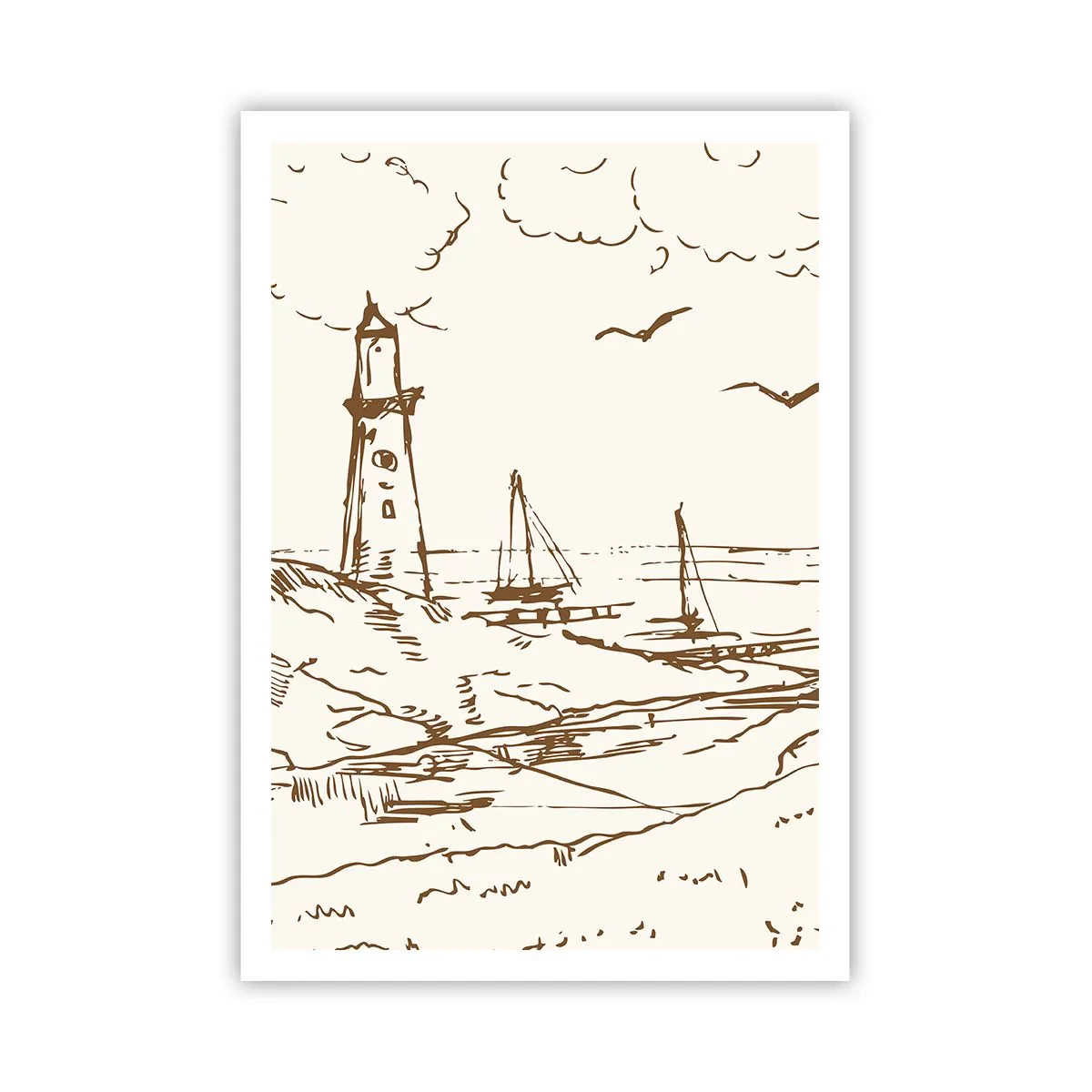 Poster - Schiță de amintiri de vară - 70x100 cm