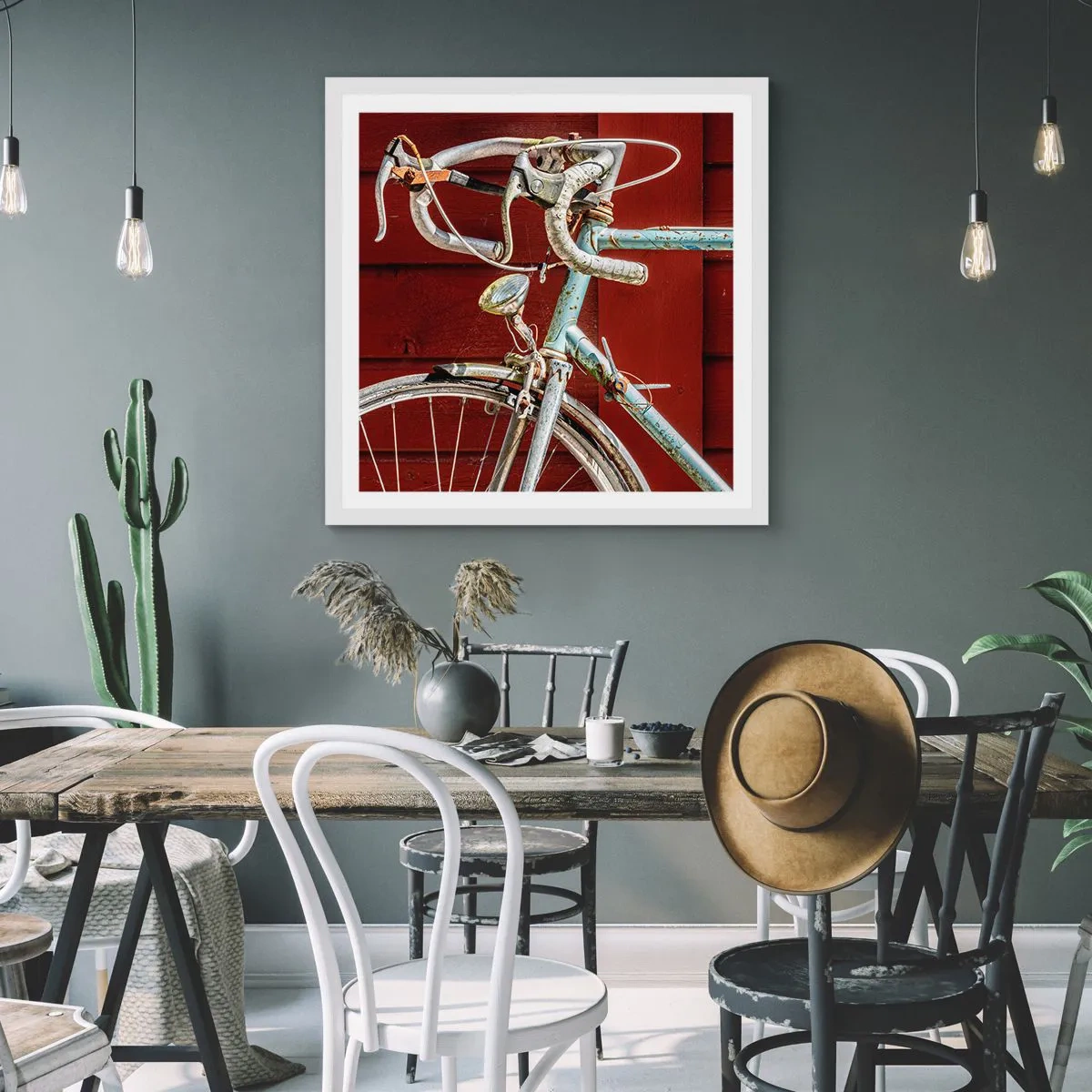 Poster în ramă albă - Creat pentru victorie - 60x60 cm