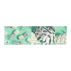 Mostră tapet autocolant Deluxe Sticker - Merge bine cu mentă - Abstracția, Ananas, Bucată - 100x30 cm