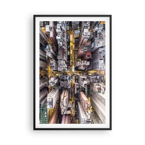 Poster în ramă neagră - Salutări din Hongkong - 61x91 cm