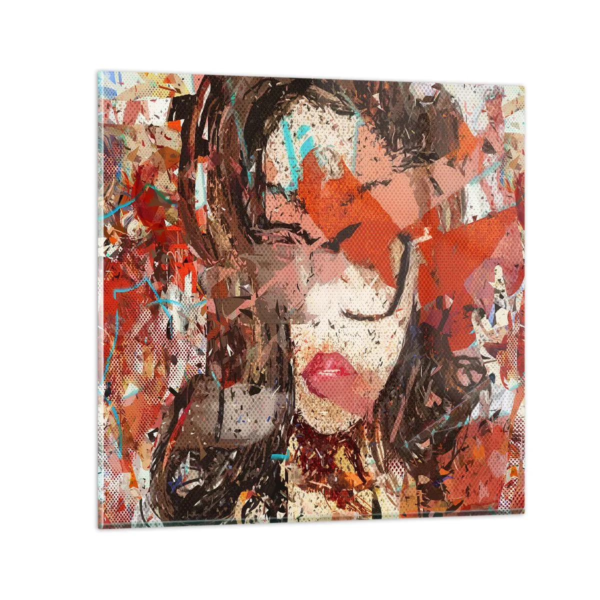 Tablou pe sticlă - Chiar nu știe nimeni cum ești tu - 40x40 cm