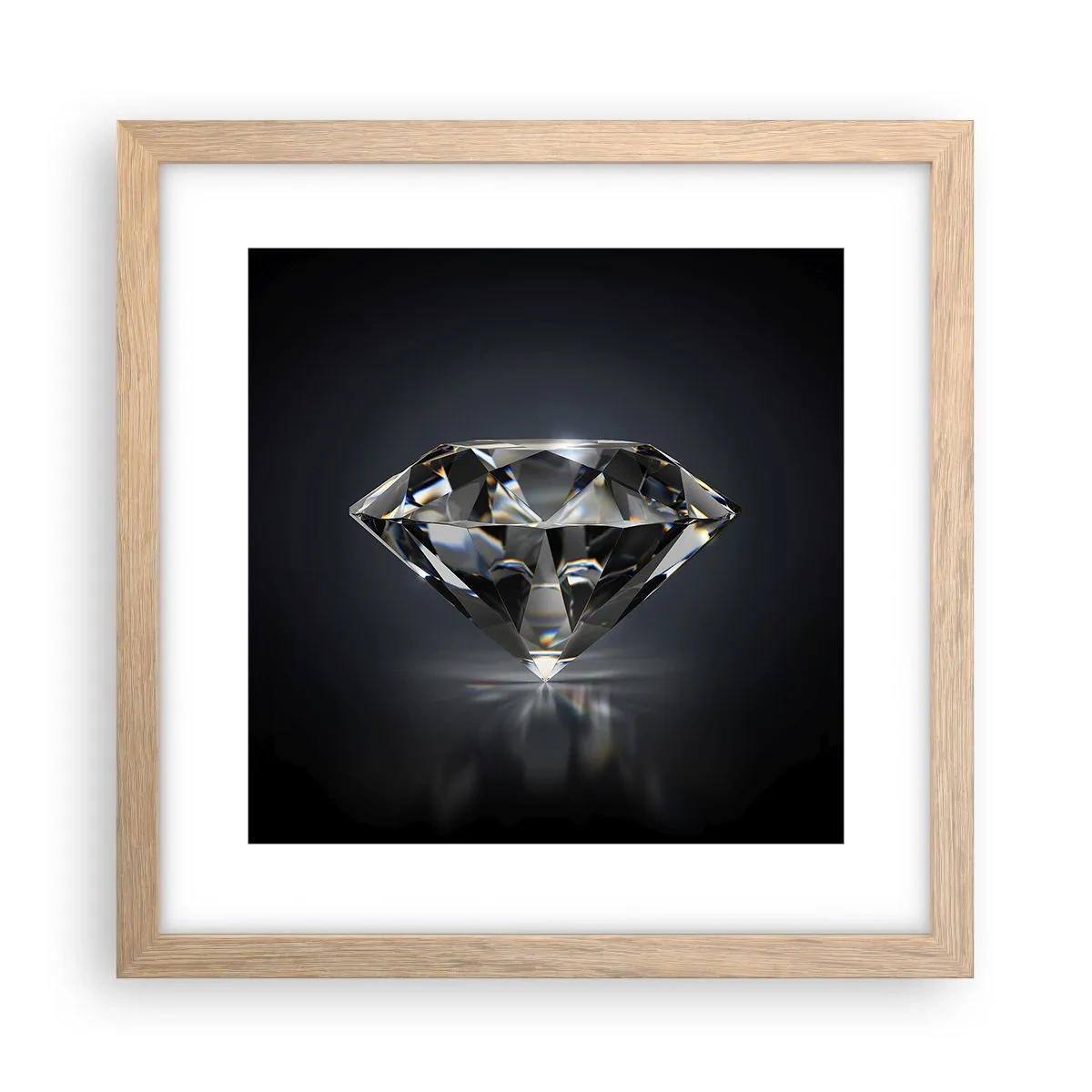 Poster în ramă de stejar deschis - Best girls friend - 30x30 cm