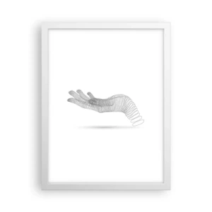 Poster în ramă albă - Mână arcuită - 30x40 cm