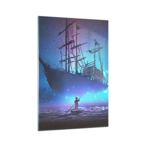 Tablou pe sticlă - Întâlnirea cu mitul mării - 70x100 cm