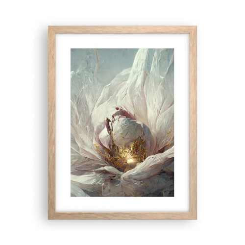 Poster în ramă de stejar deschis - Înflorește o dată la o sută de ani - 30x40 cm