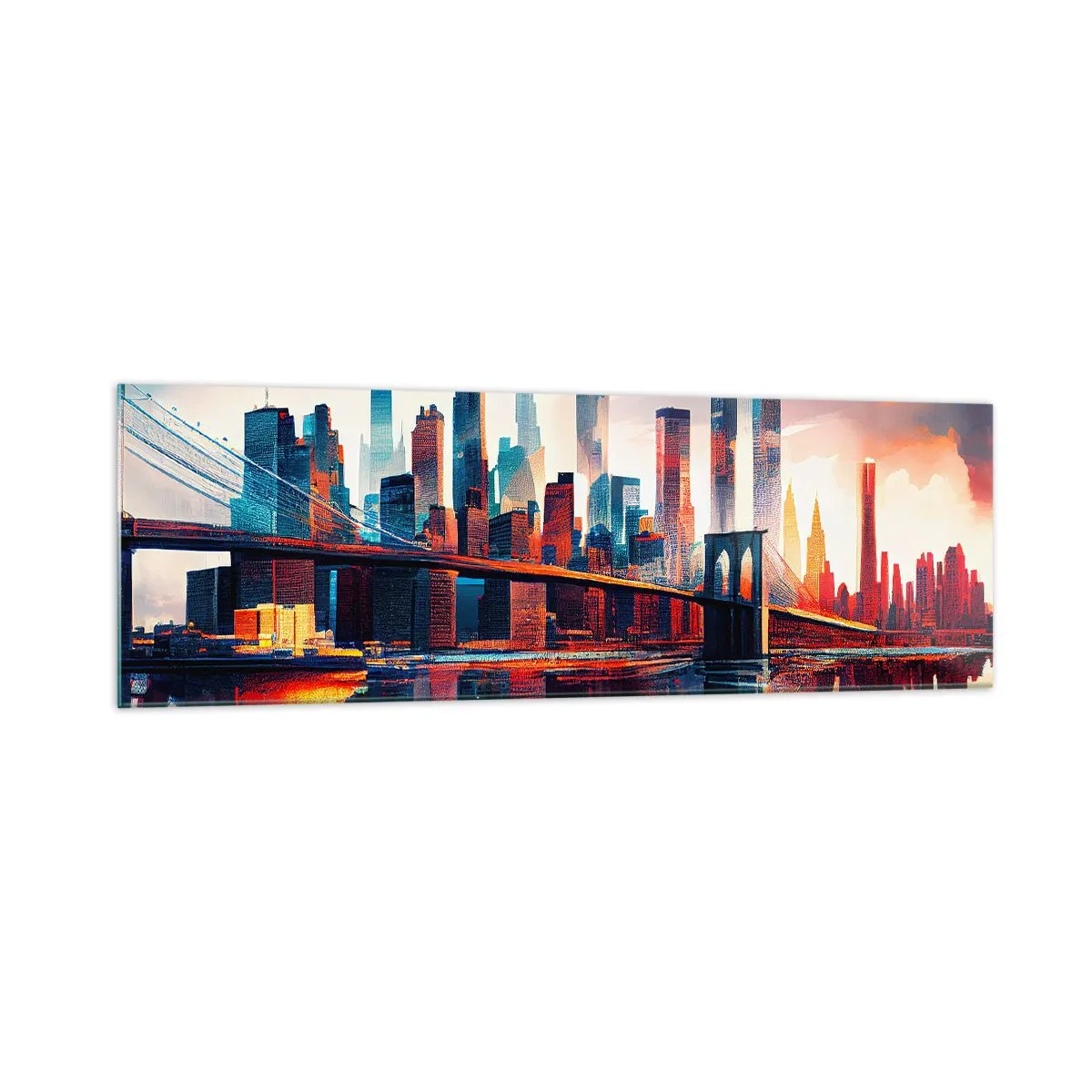 Tablou pe sticlă - New York fenomenal - 160x50 cm