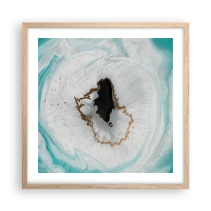 Poster în ramă de stejar deschis - Pătrunde înăuntru - 50x50 cm