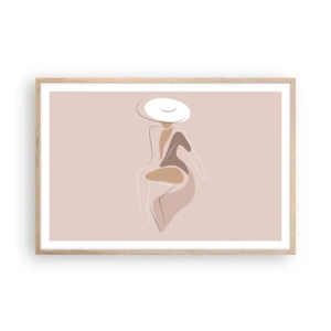 Poster în ramă de stejar deschis - O doamnă adevărată - 91x61 cm