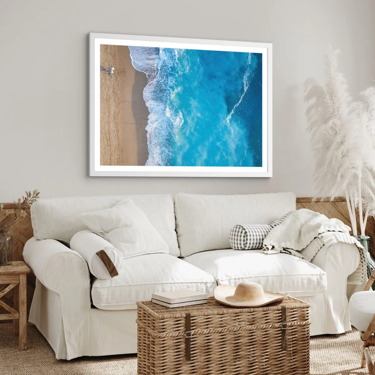 Poster în ramă albă - Puterea albastrului - 40x30 cm