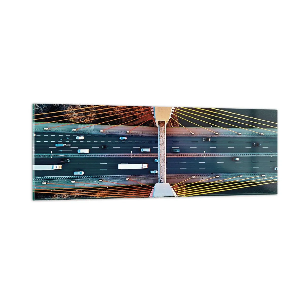 Tablou pe sticlă - Din pădure spre apă - 90x30 cm