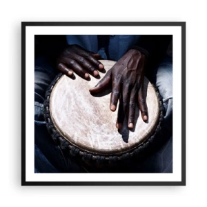 Poster în ramă neagră - Trăiește în ritmul tău - 60x60 cm